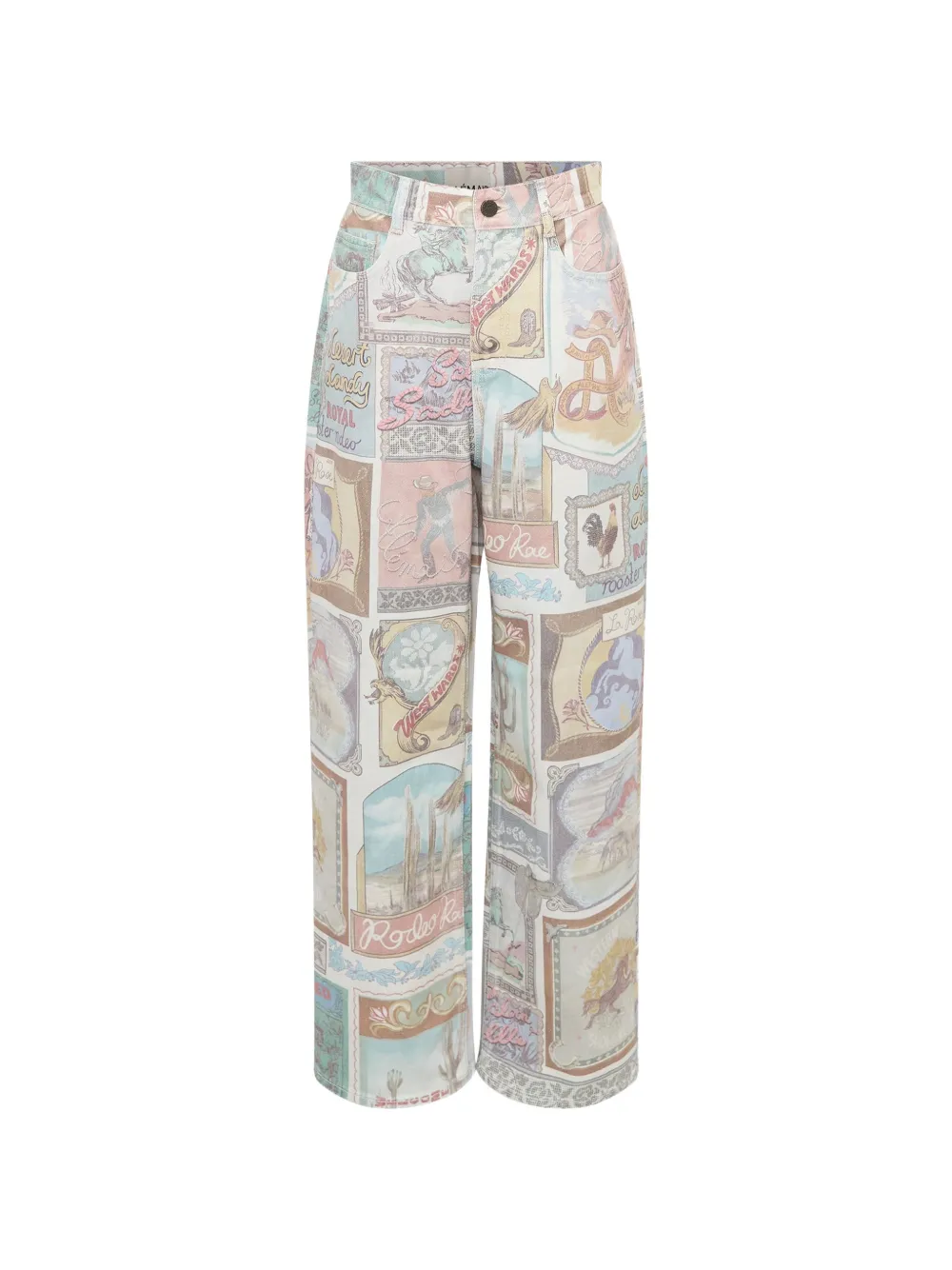 ALEMAIS Andie graphic-print jeans