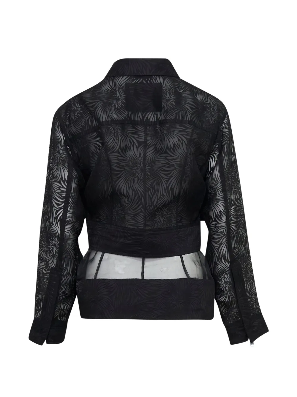 3.1 Phillip Lim Organza Fil Coupé bomberjack Zwart