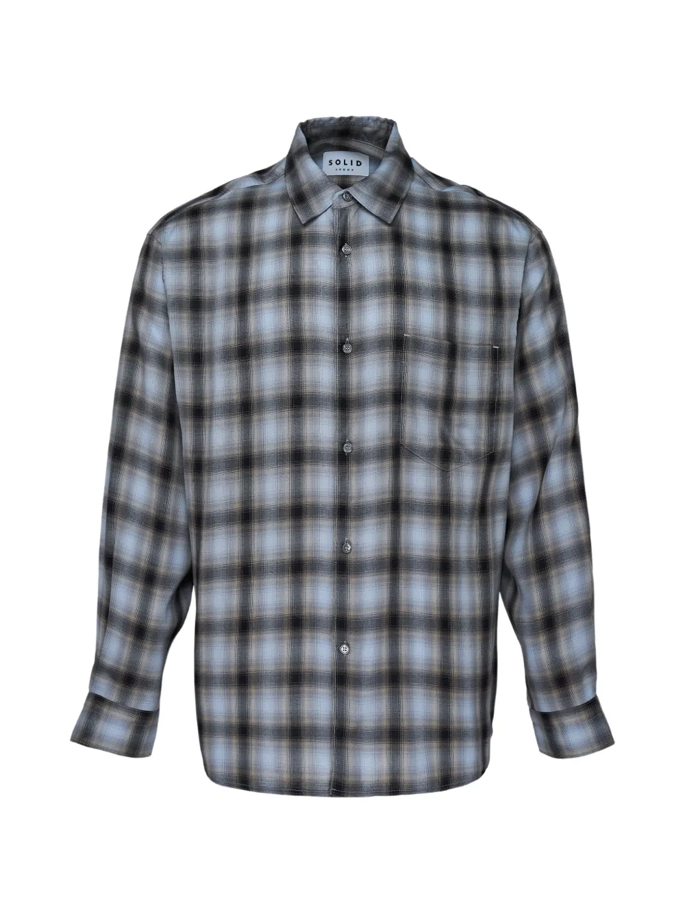 SOLID HOMME chemise à carreaux - Bleu