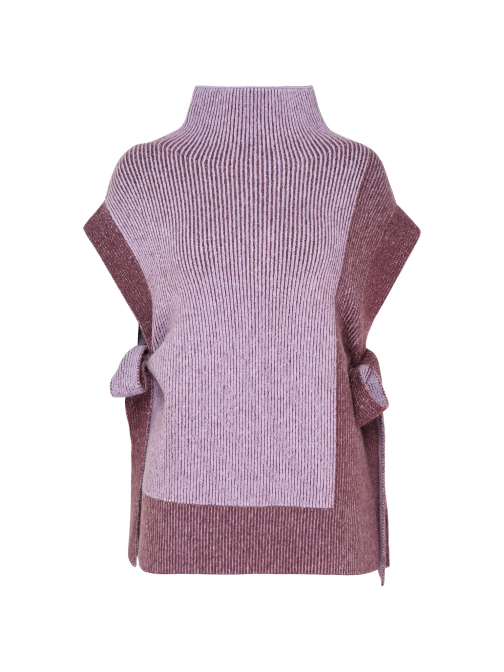 3.1 Phillip Lim Tweekleurige ribgebreide top Paars