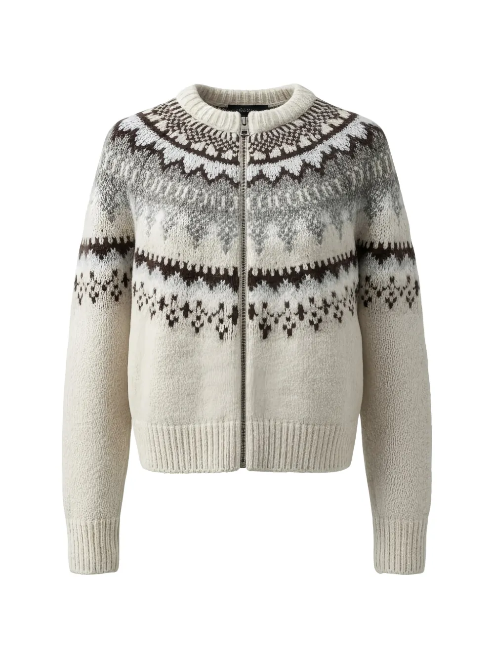 Closed Fair-Isle cropped vest Wit