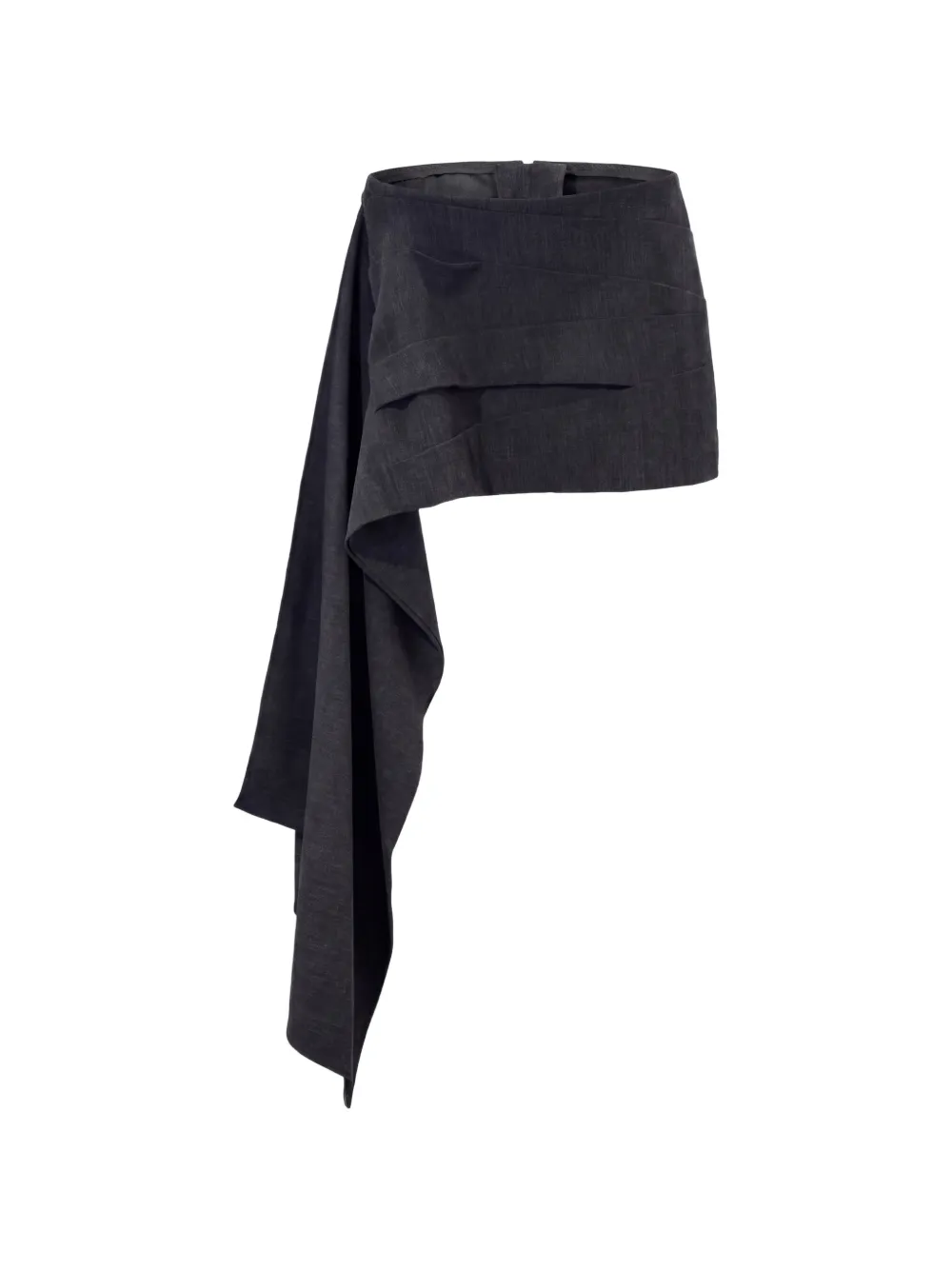 DES PHEMMES asymmetric draped skirt - Grau