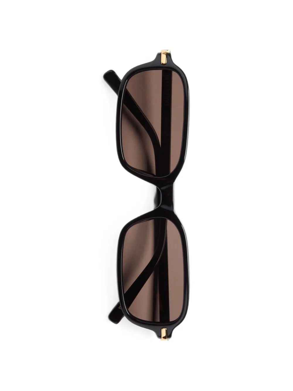 VALENTINO GARAVANI EYEWEAR Vlogo zonnebril met rechthoekig montuur Zwart