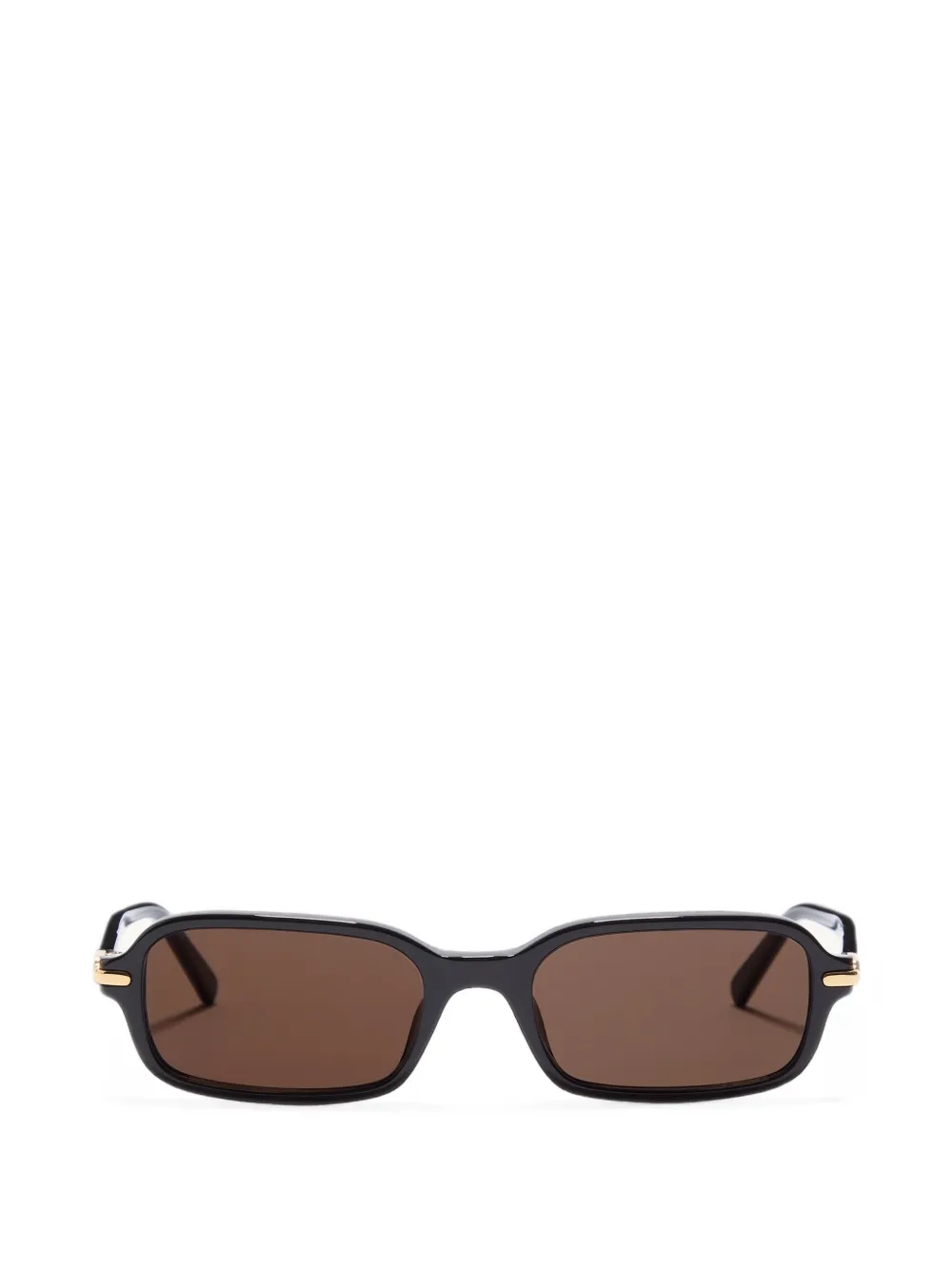 VALENTINO GARAVANI EYEWEAR Vlogo zonnebril met rechthoekig montuur Zwart