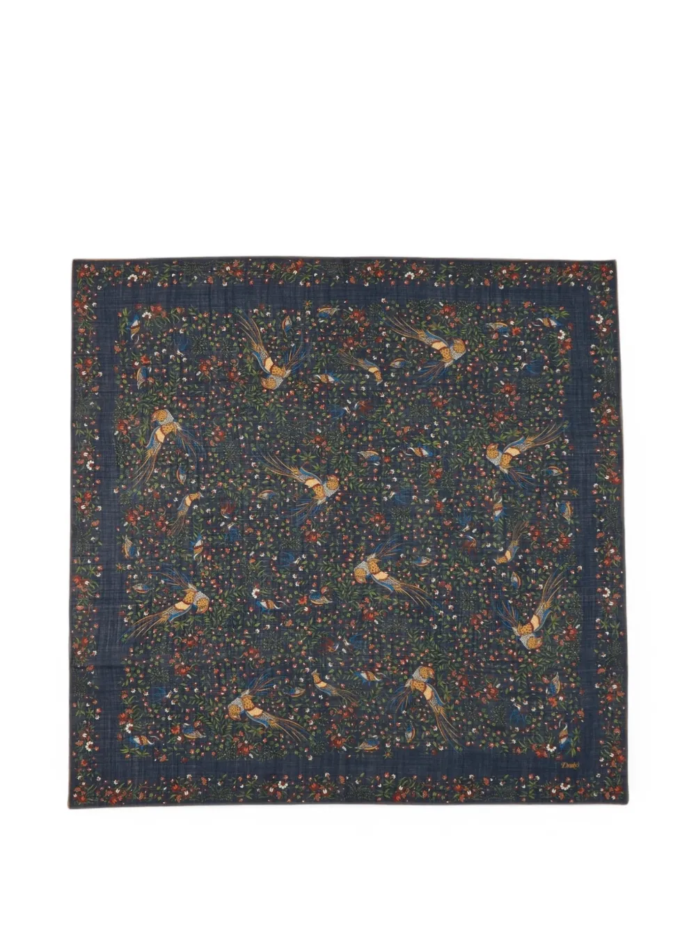 Drake's Birds of Paradise-print square scarf