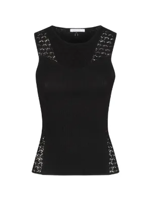 Emporio Armani ノースリーブ リブニットトップ | ブラック | FARFETCH JP