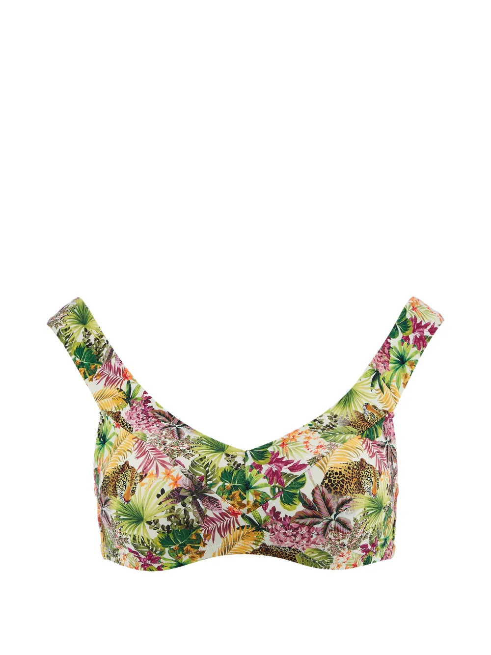 Aubade Top bikini Exotic Fever con stampa - Bianco