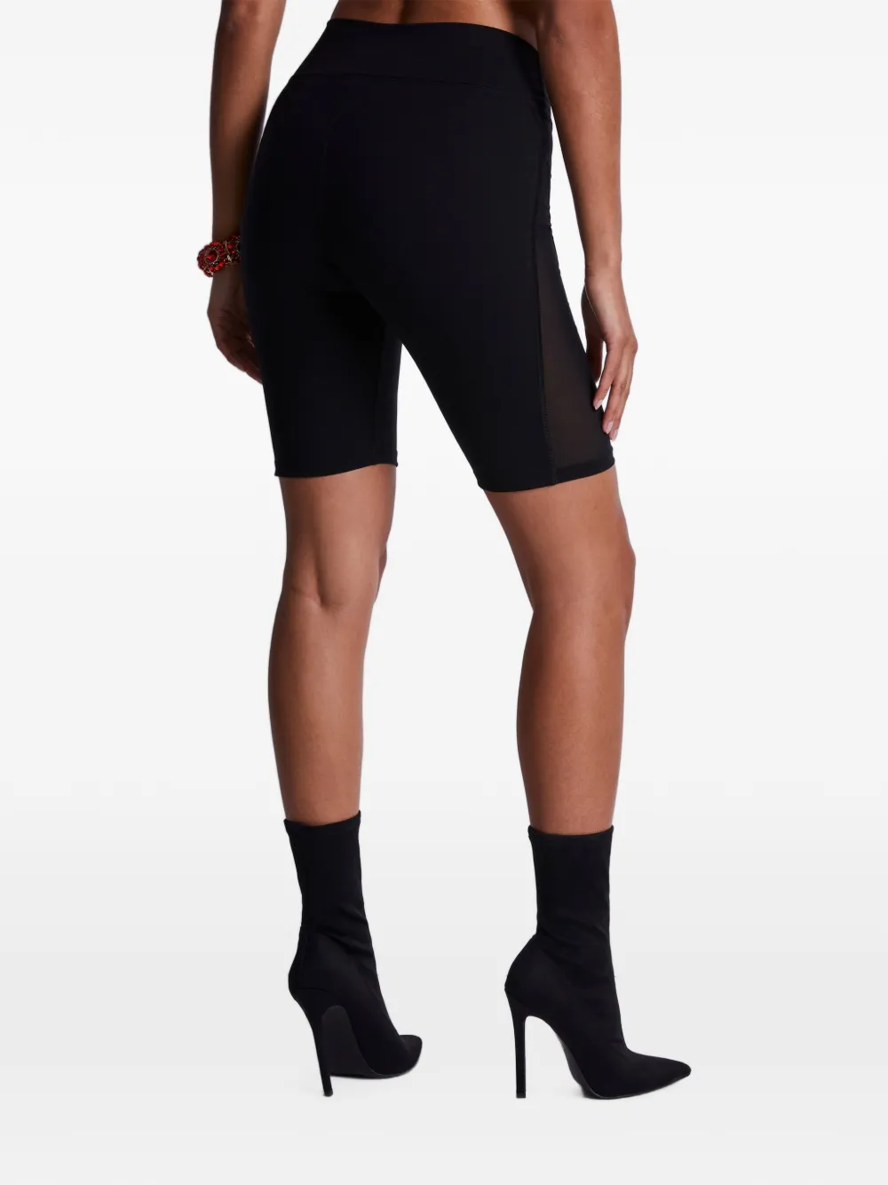 Aubade Hot Motion fietsshorts met mesh vlak Zwart
