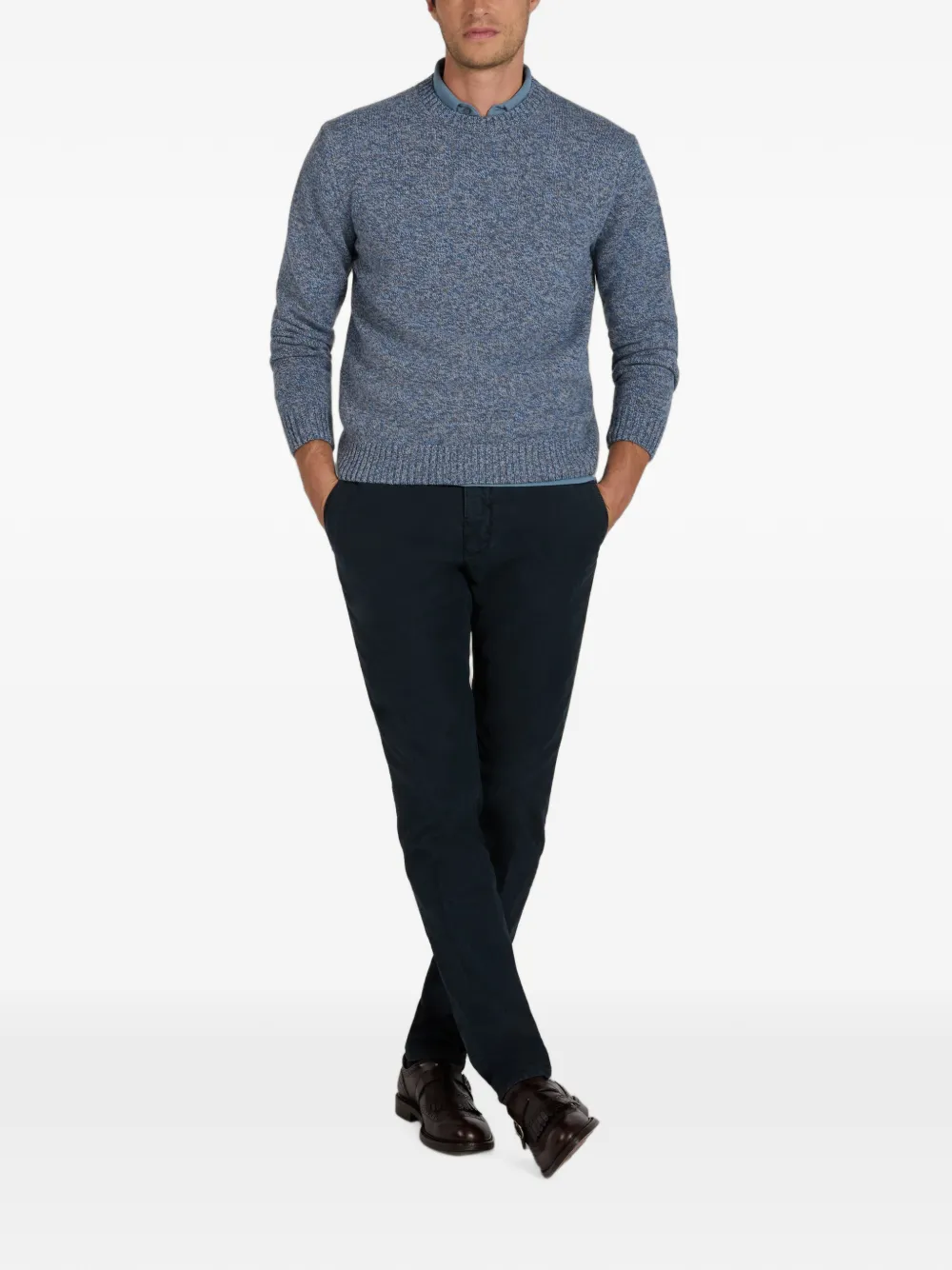slowear Zanone crew-neck sweater Blauw