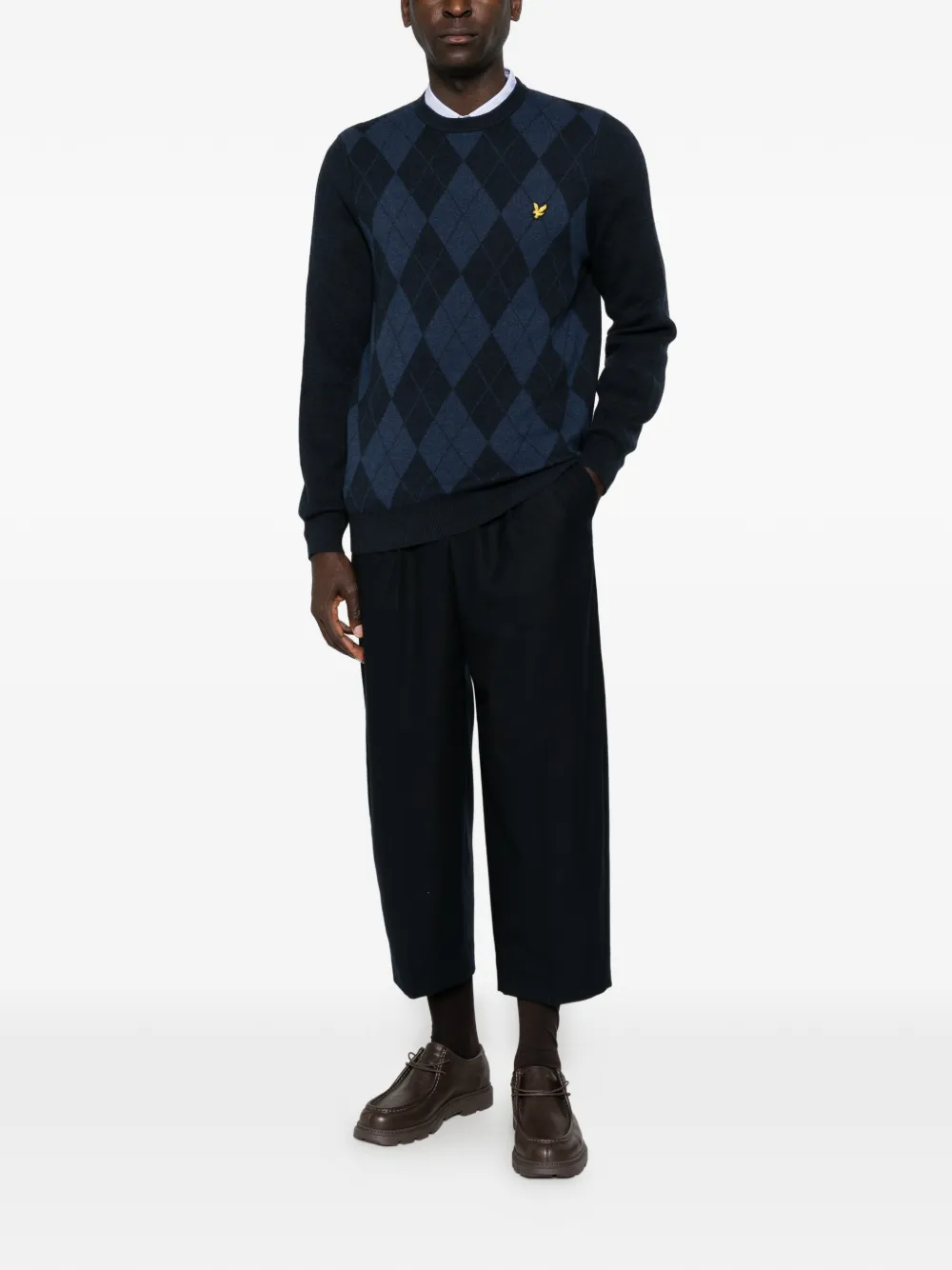 Lyle & Scott Trui met argyle patroon Blauw