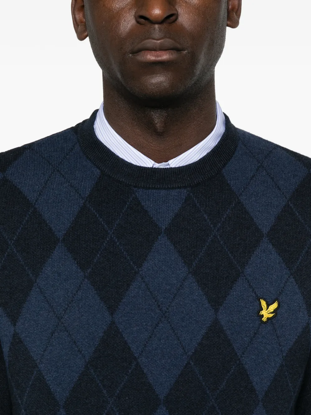 Lyle & Scott Trui met argyle patroon Blauw