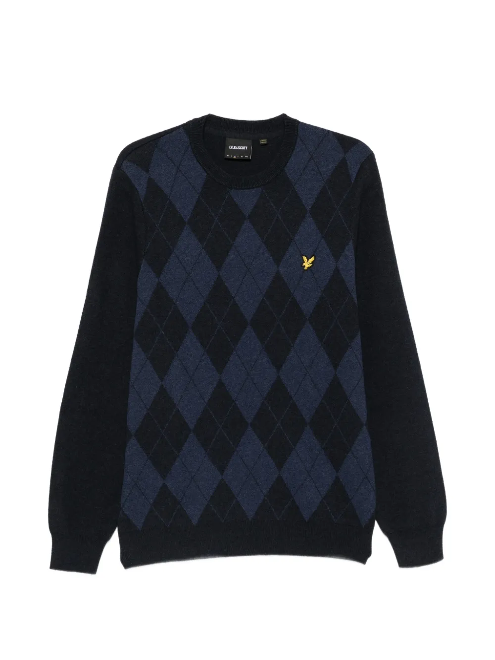 Lyle & Scott Argyle-pattern Sweater In Blue
