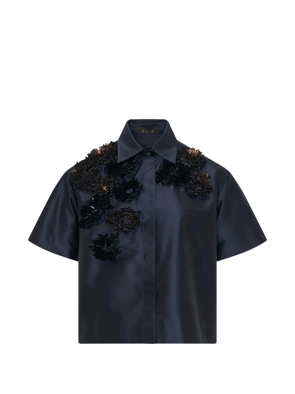 Biyan embellished taffeta shirt