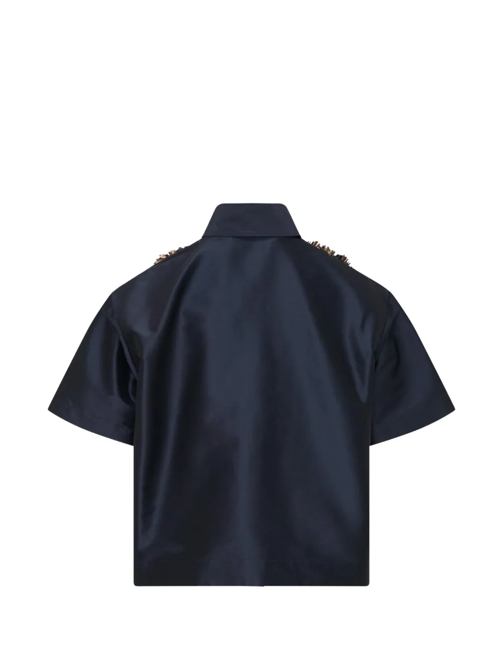 Biyan Verfraaide taffeta blouse Blauw