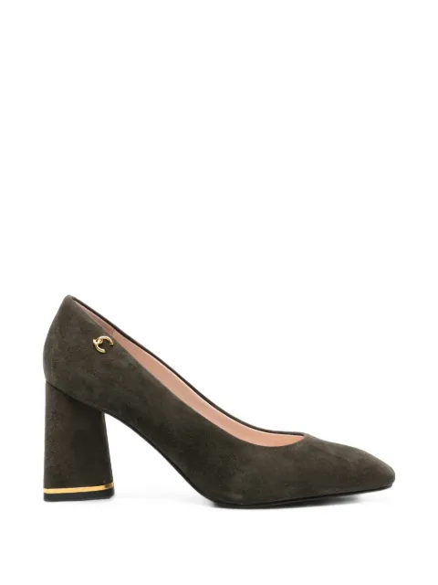Coccinelle logo-plaque block-heel pumps
