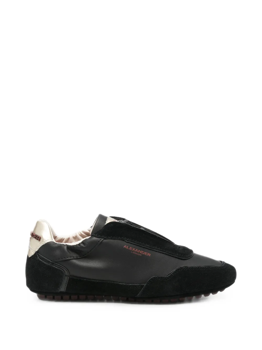 Alexander Smith River Panelled Leather Sneakers In Black