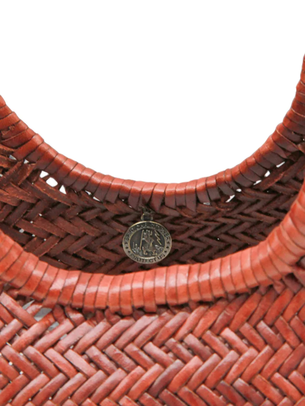 DRAGON DIFFUSION NS Diagonal Triple Jump geweven leren shopper Bruin