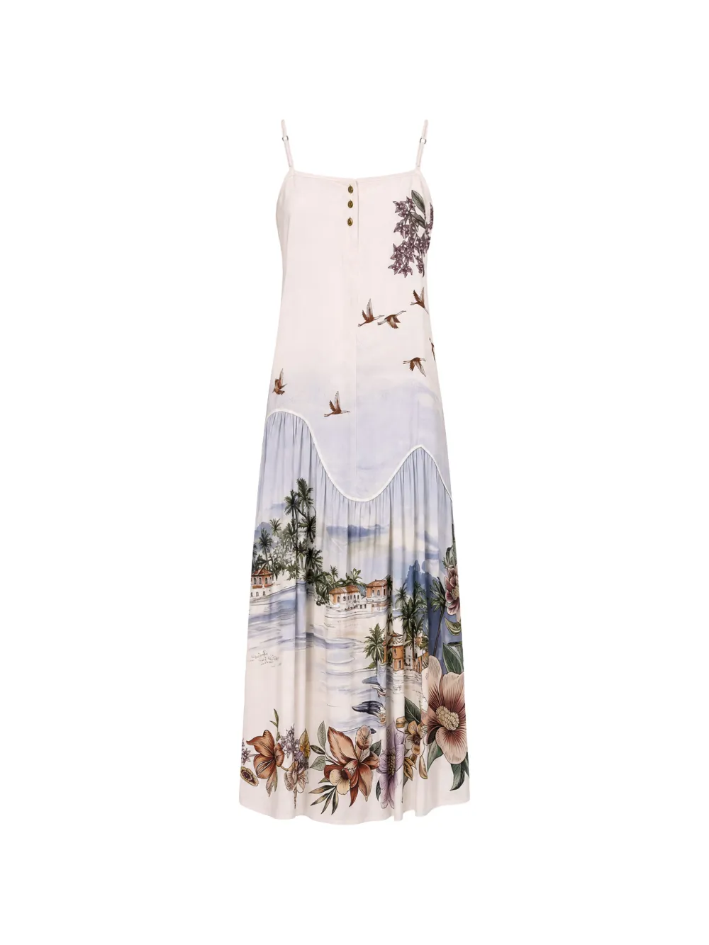 FARM Rio Toile de Rio sleeveless maxi dress Wit