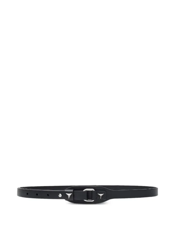 Fendi Cuneo Leather Belt in Black