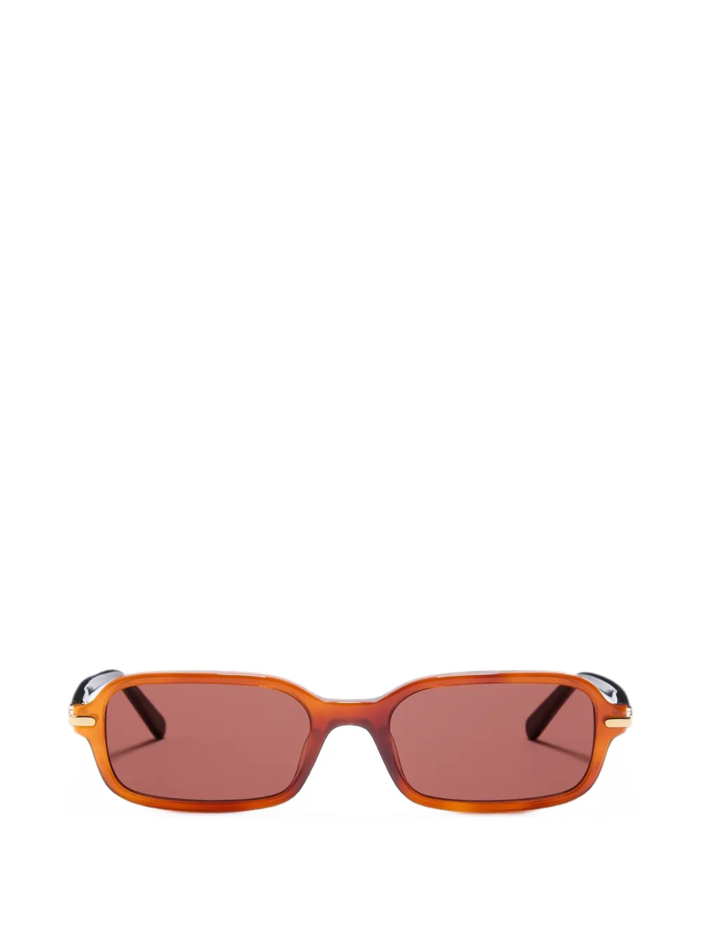 VALENTINO GARAVANI EYEWEAR Vlogo zonnebril met rechthoekig montuur Bruin