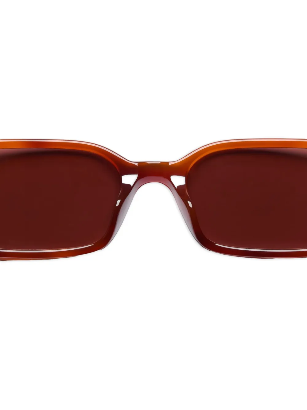 VALENTINO GARAVANI EYEWEAR Vlogo zonnebril met rechthoekig montuur Bruin