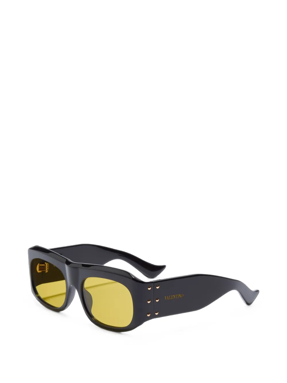 VALENTINO GARAVANI EYEWEAR VLogo zonnebril met cat-eye montuur verfraaid met studs Zwart