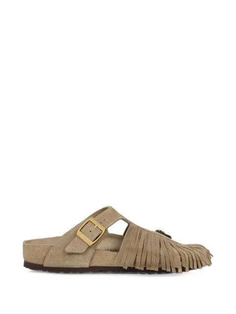 ETRO x Birkenstock suede Gizeh sandals with fringes