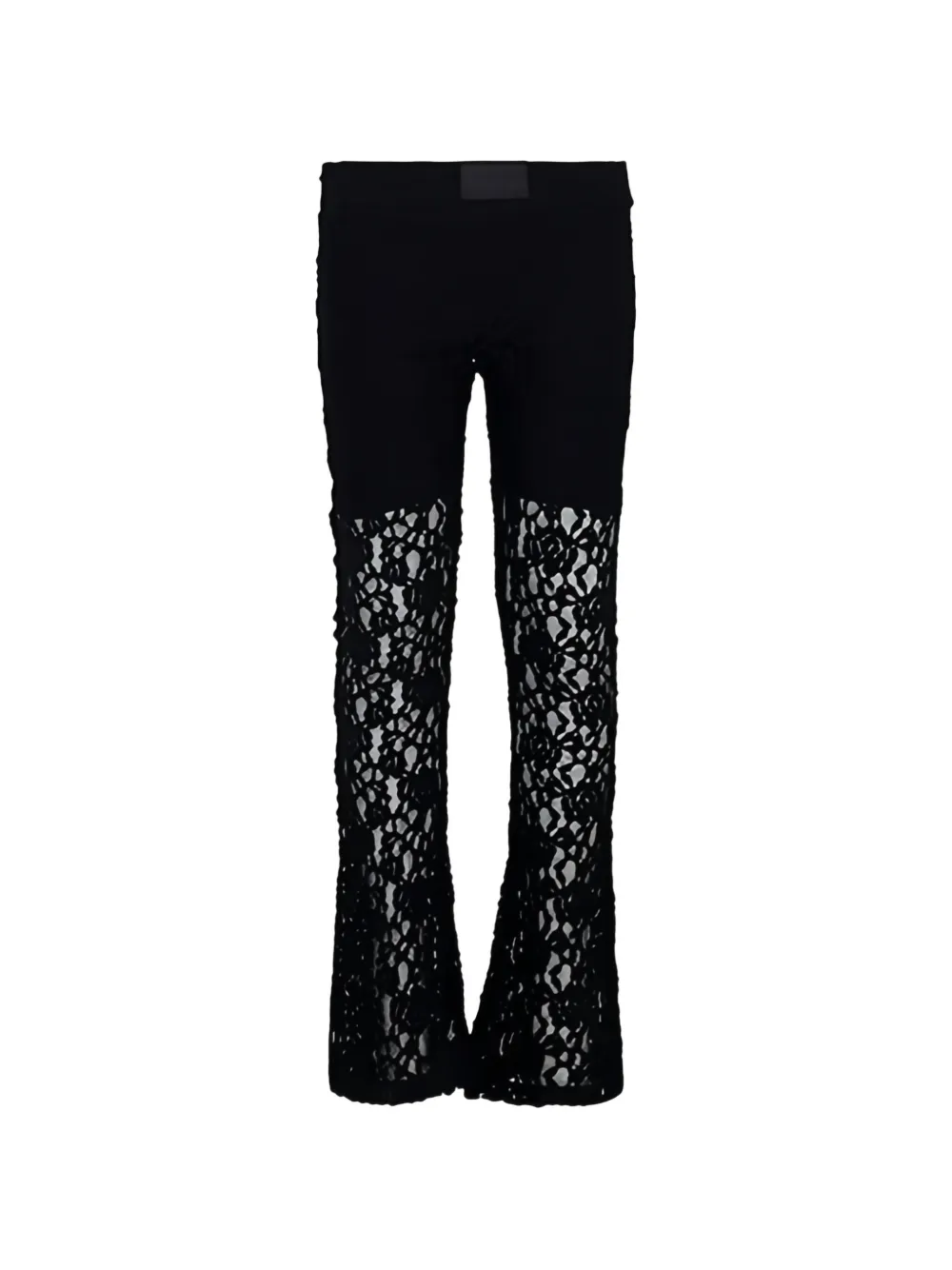 MSGM Kids lace-panelled flared trousers - Nero