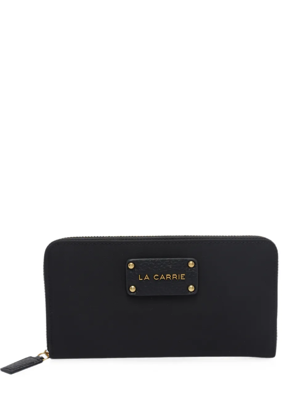 La Carrie logo-plaque zip-around wallet