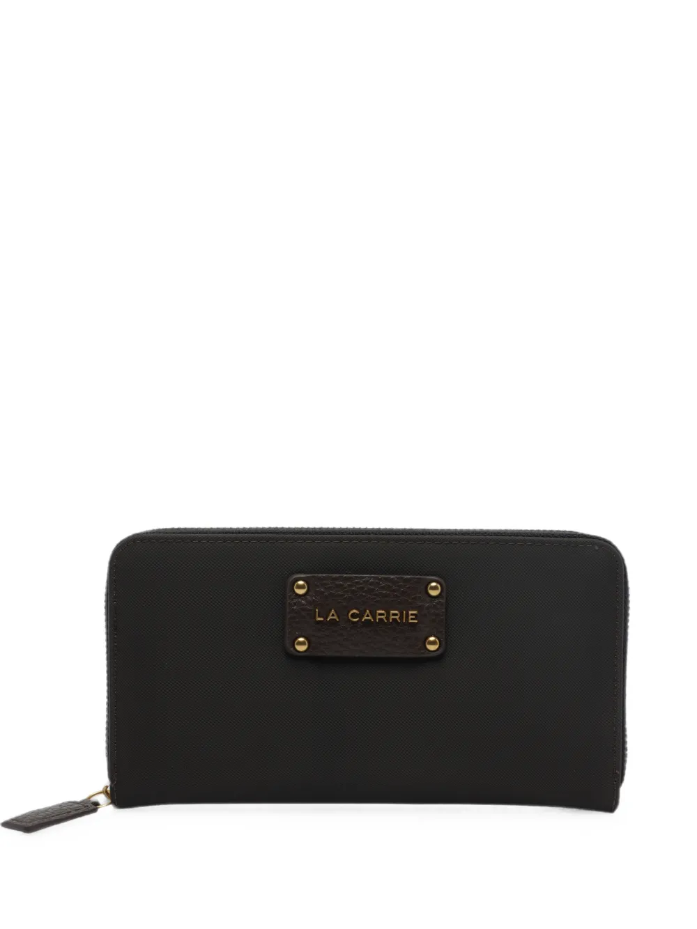 La Carrie logo-plaque zip-around wallet