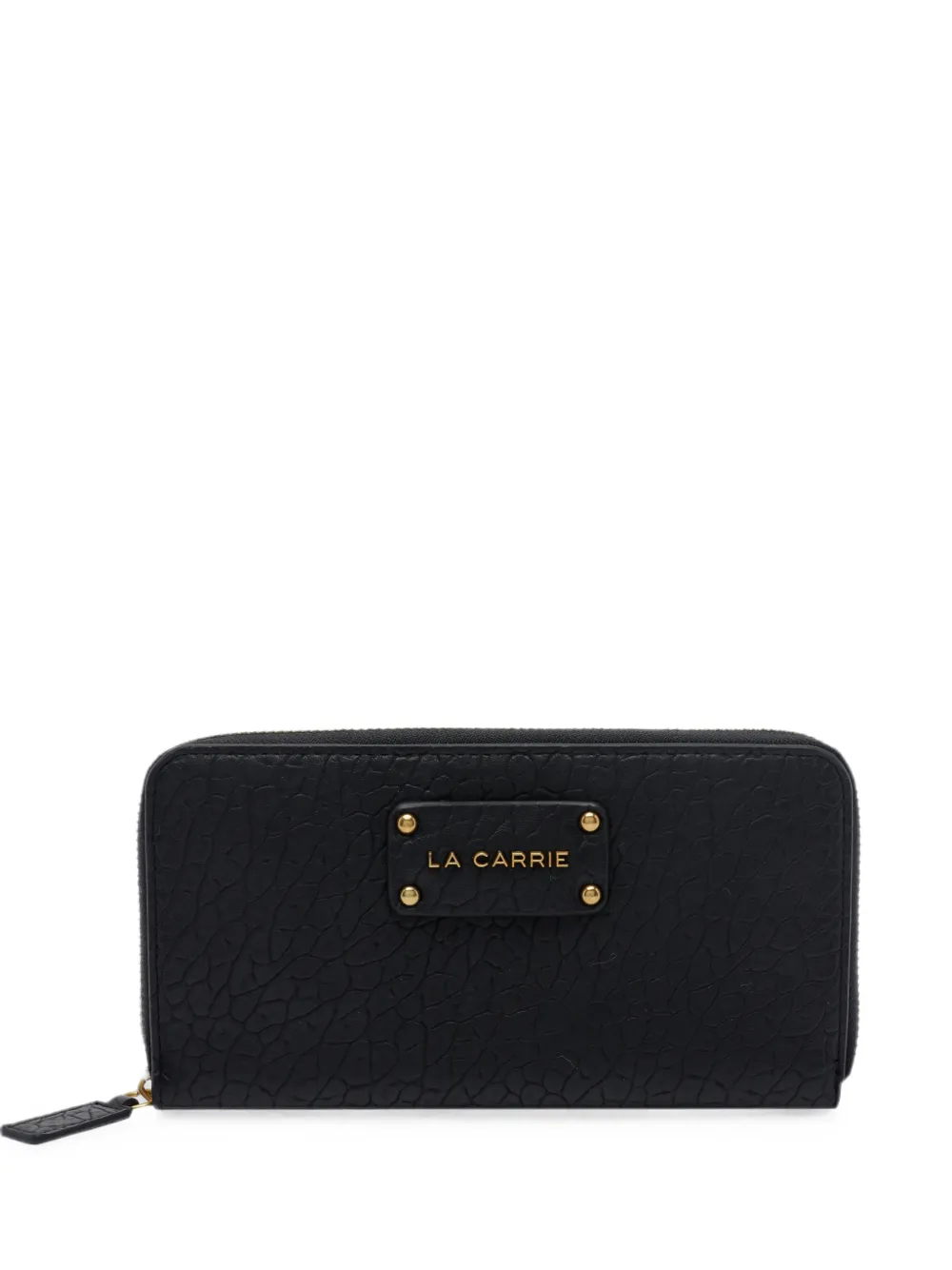 La Carrie logo-plaque zip-around wallet
