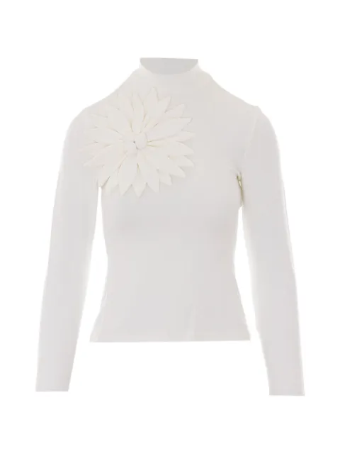 FARM Rio floral-appliqué long-sleeve T-shirt