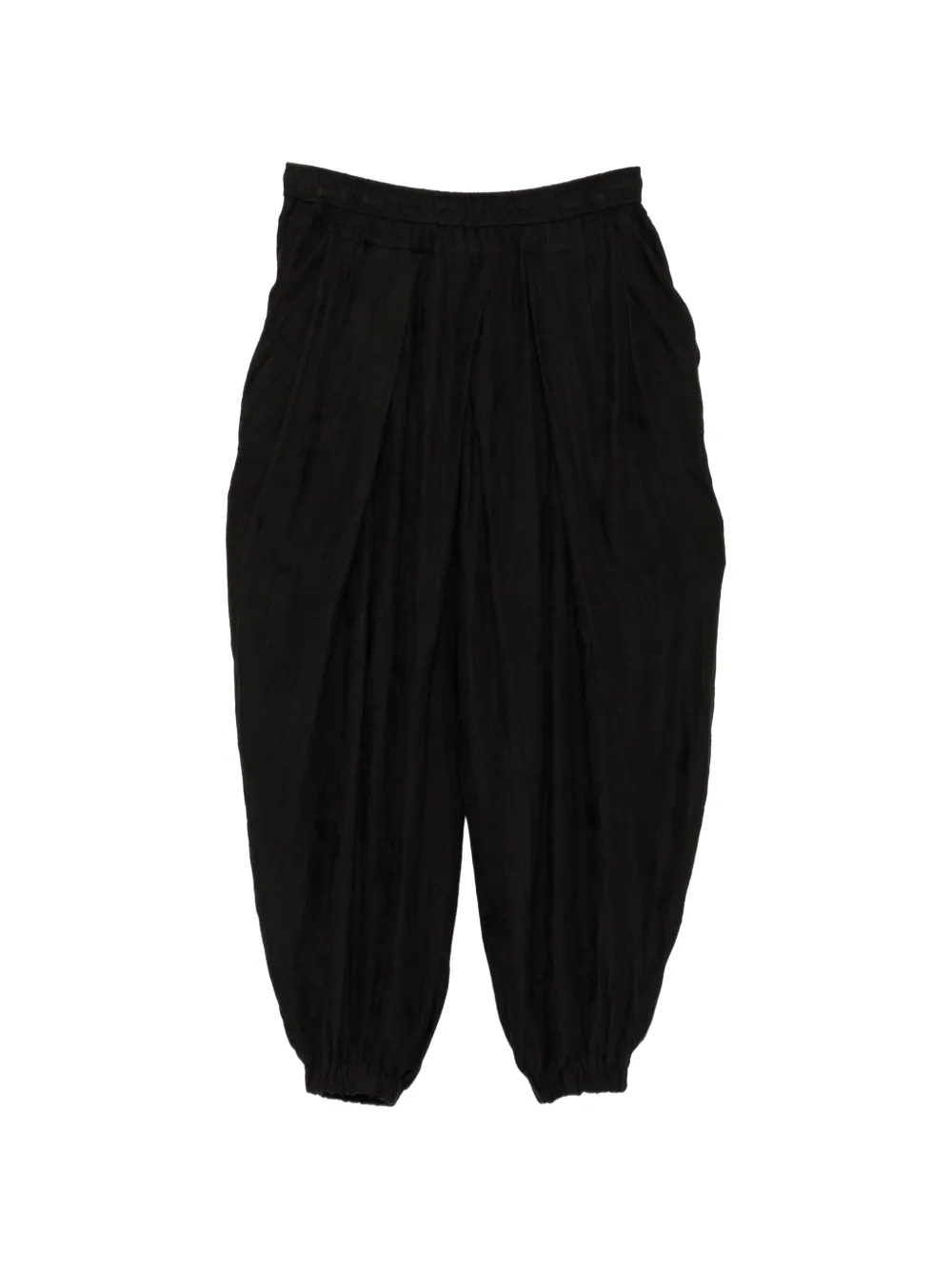 Julius pleated drawstring trousers Zwart