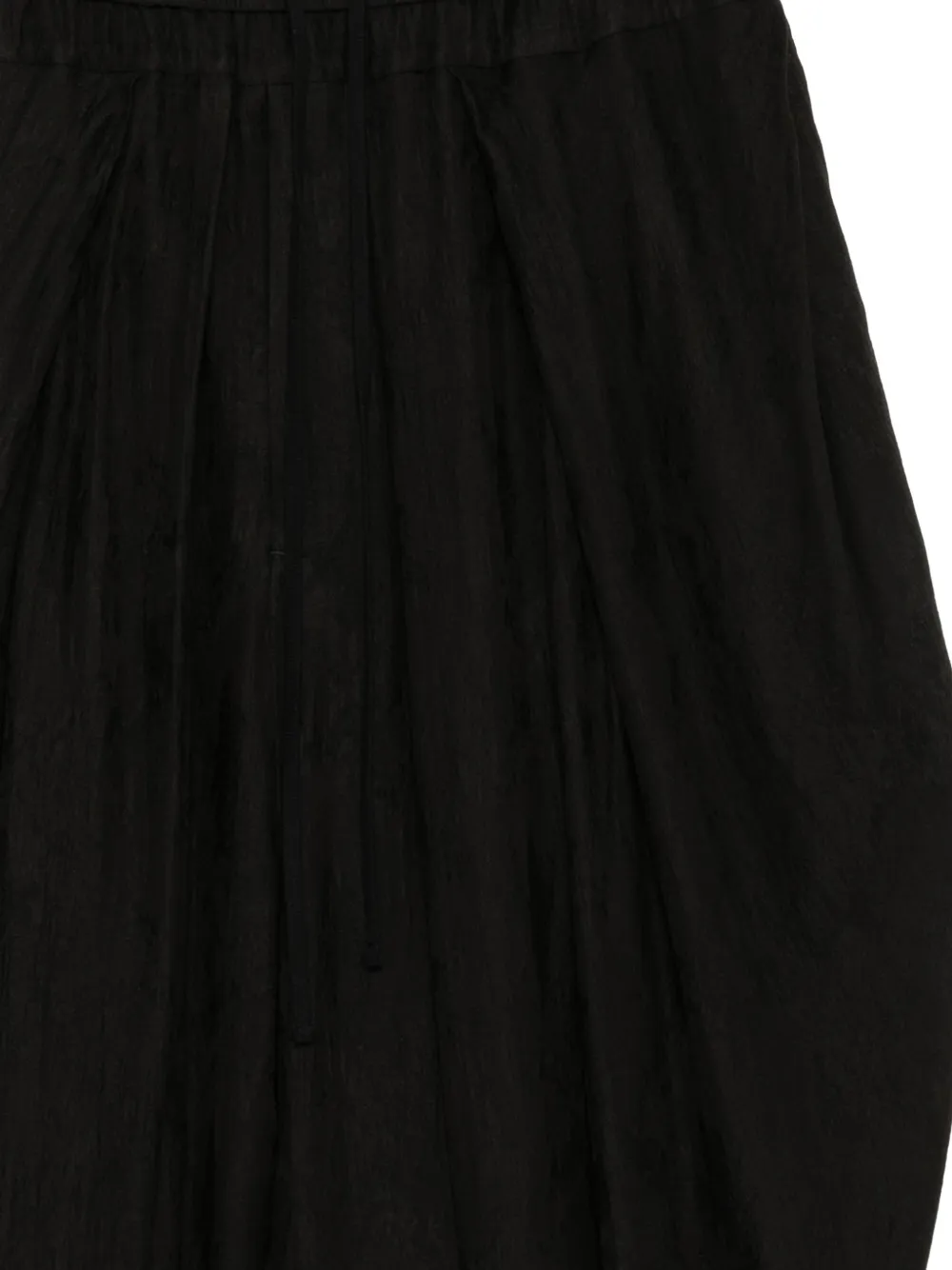 Julius pleated drawstring trousers Zwart