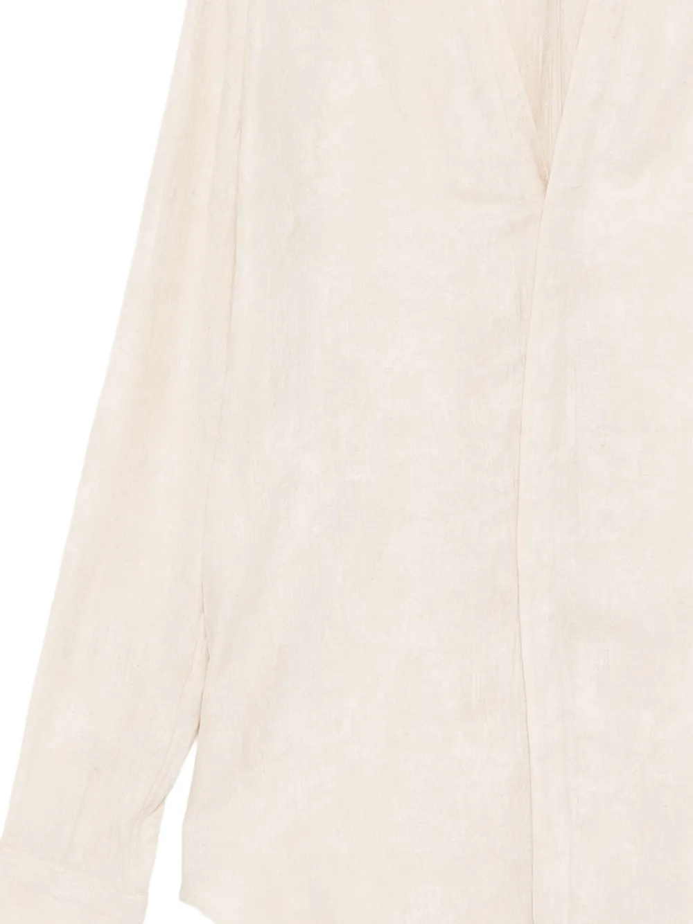 Julius slit-neck shirt Beige