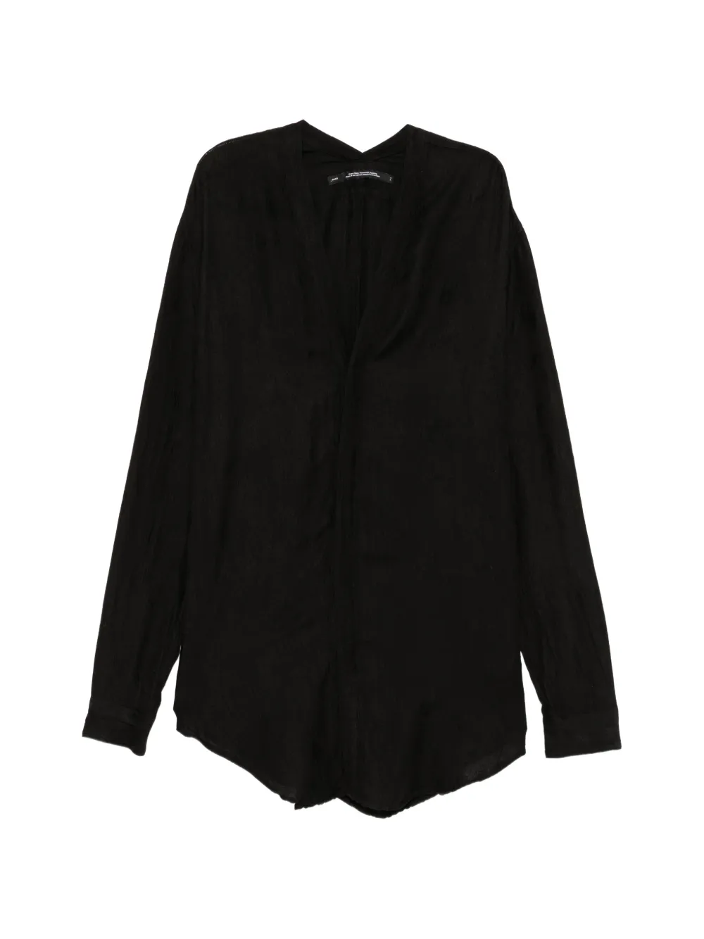 Julius V-neck long-sleeve shirt - Schwarz