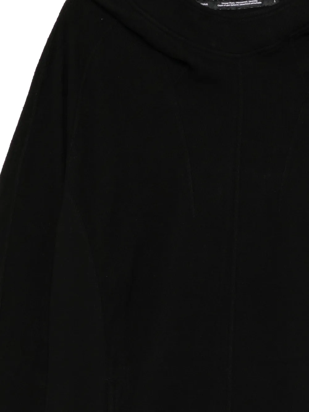 Julius seamed hoodie Zwart