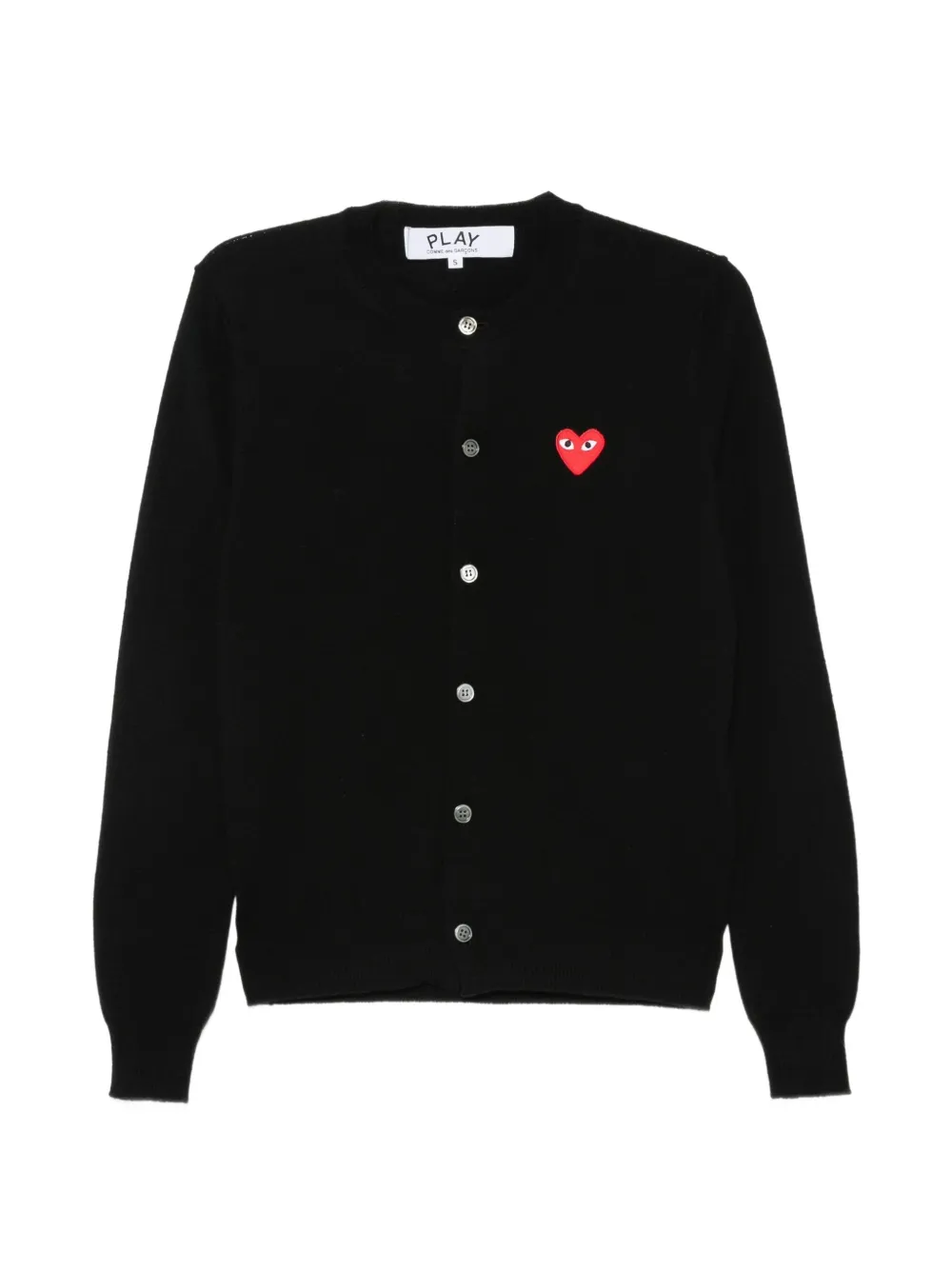 Comme Des Garçons Play heart-patch cardigan - Black