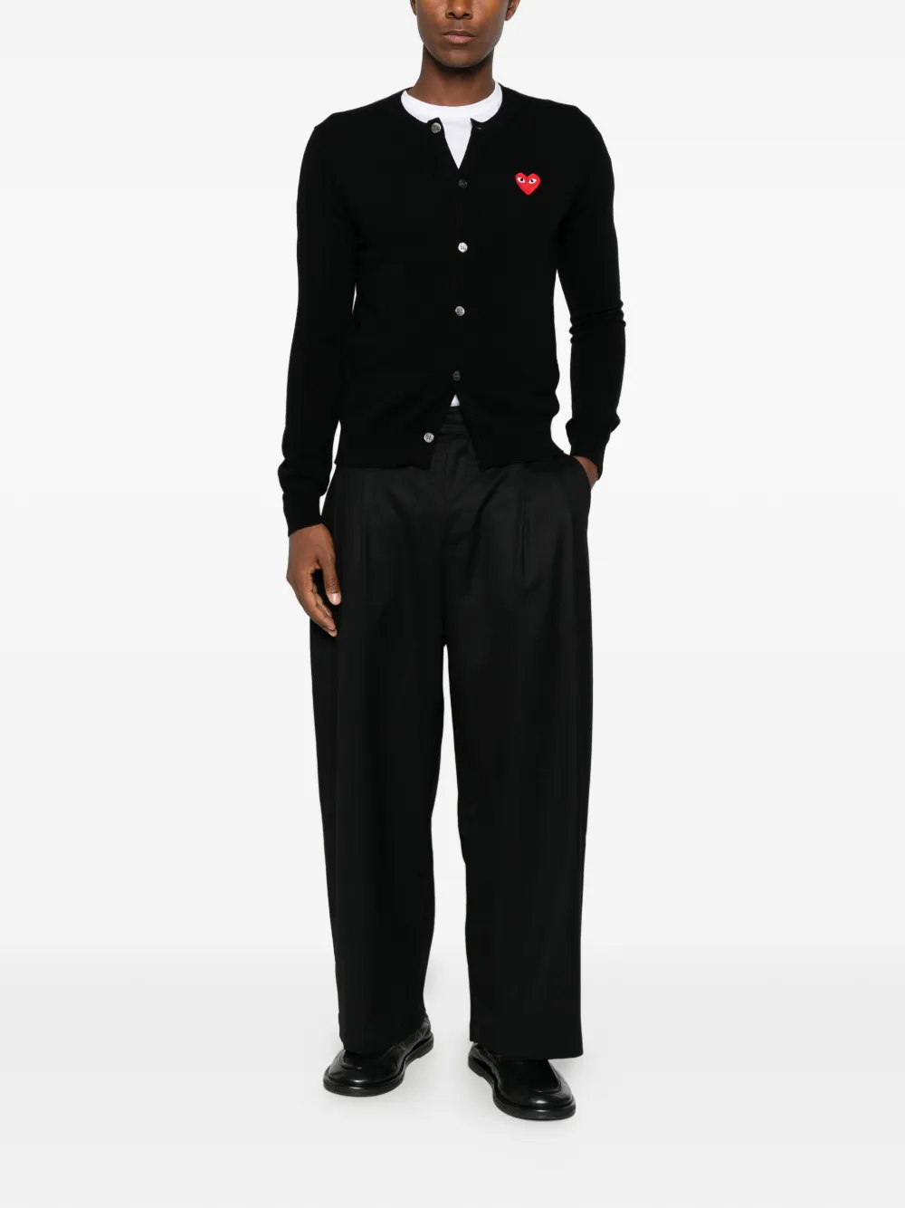 Comme Des Garçons Play Vest met hartpatch Zwart