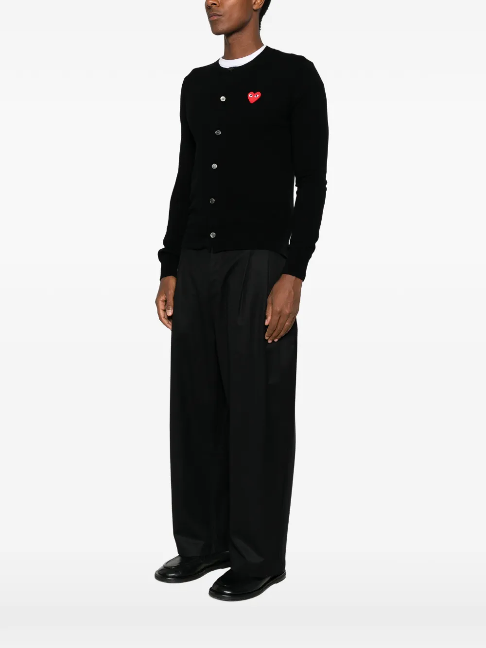 Comme Des Garçons Play Vest met hartpatch Zwart