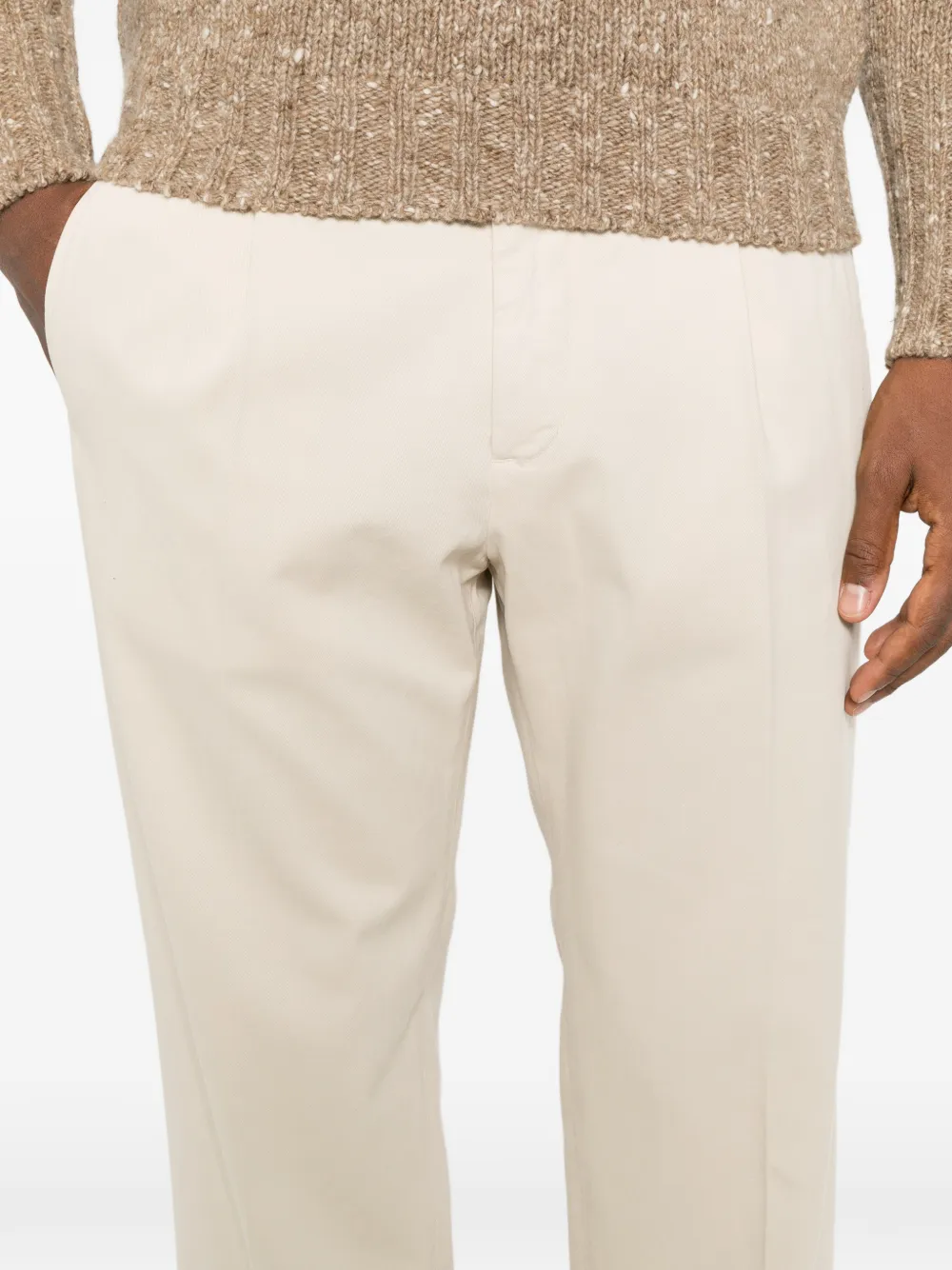 Incotex Straight plooibroek Beige