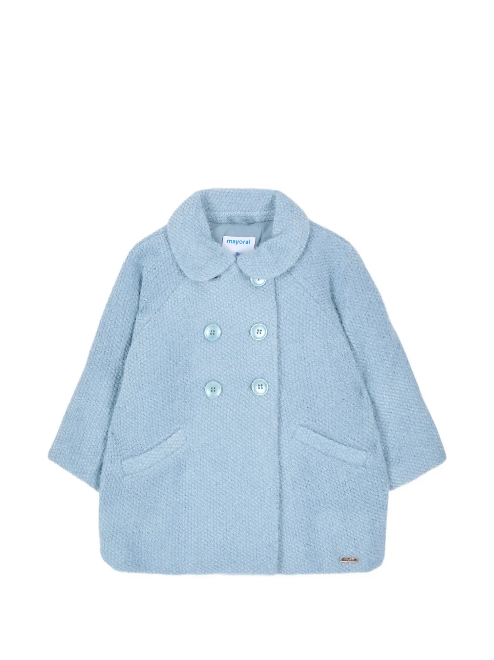 Mayoral double-breasted bouclé coat - Blu