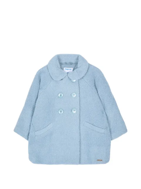 Mayoral double-breasted bouclé coat