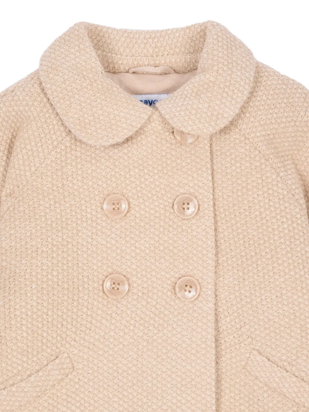 Mayoral Jas met Peter Pan kraag Beige