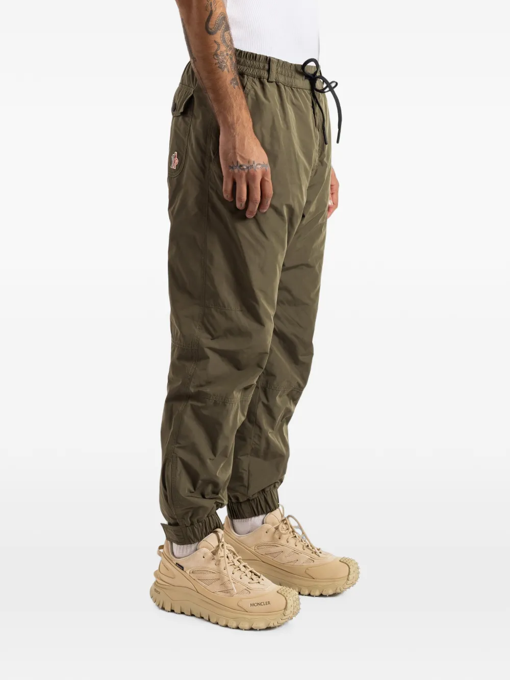 Moncler Grenoble Broek met trekkoordtaille Groen