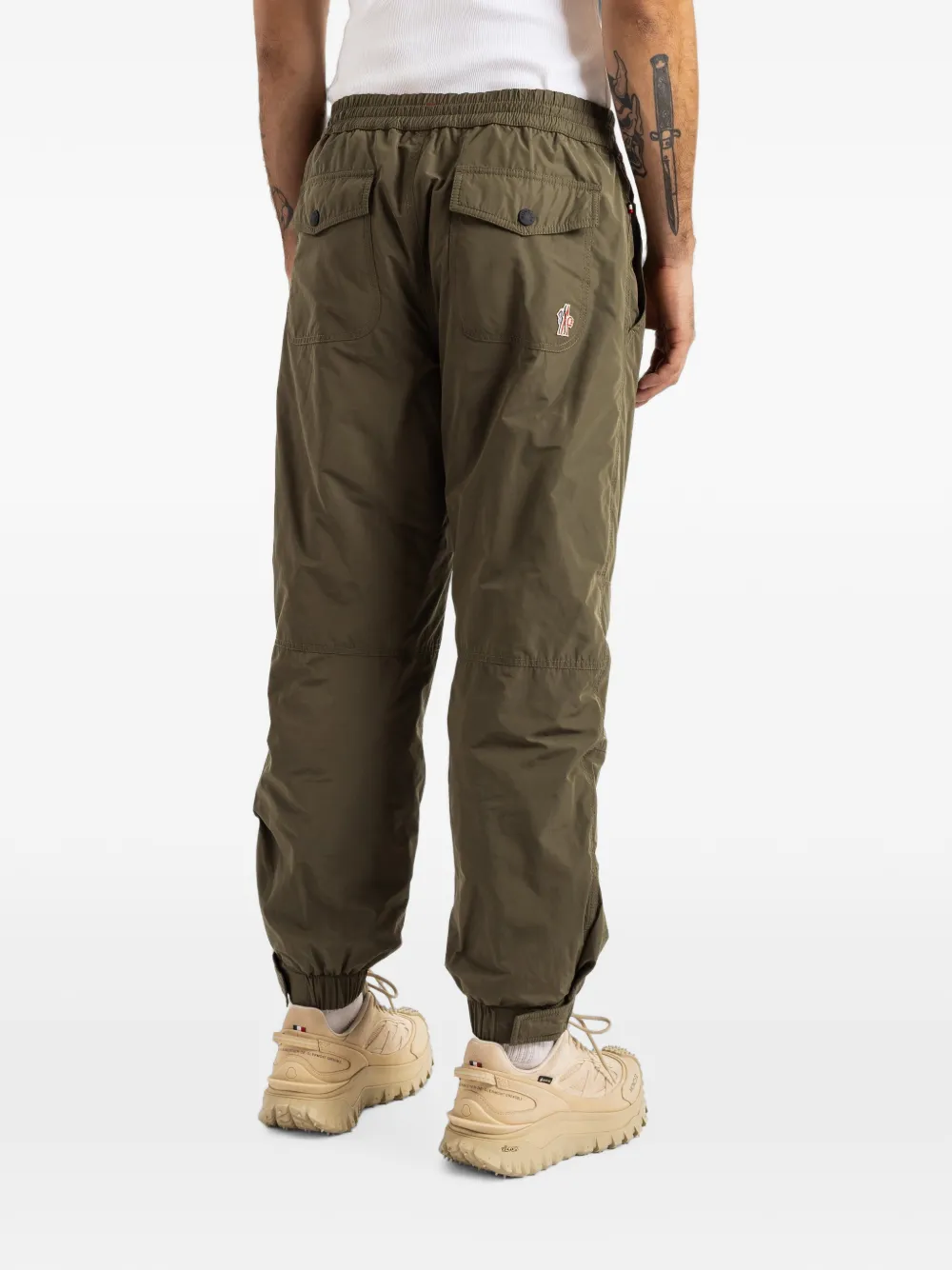 Moncler Grenoble Broek met trekkoordtaille Groen