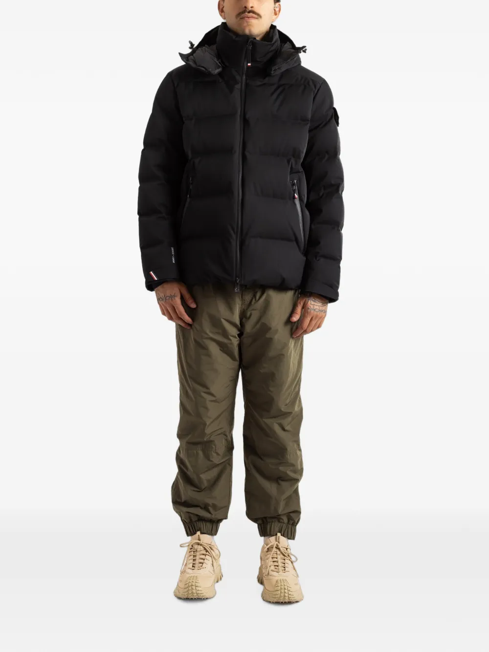Moncler Grenoble Broek met trekkoordtaille Groen