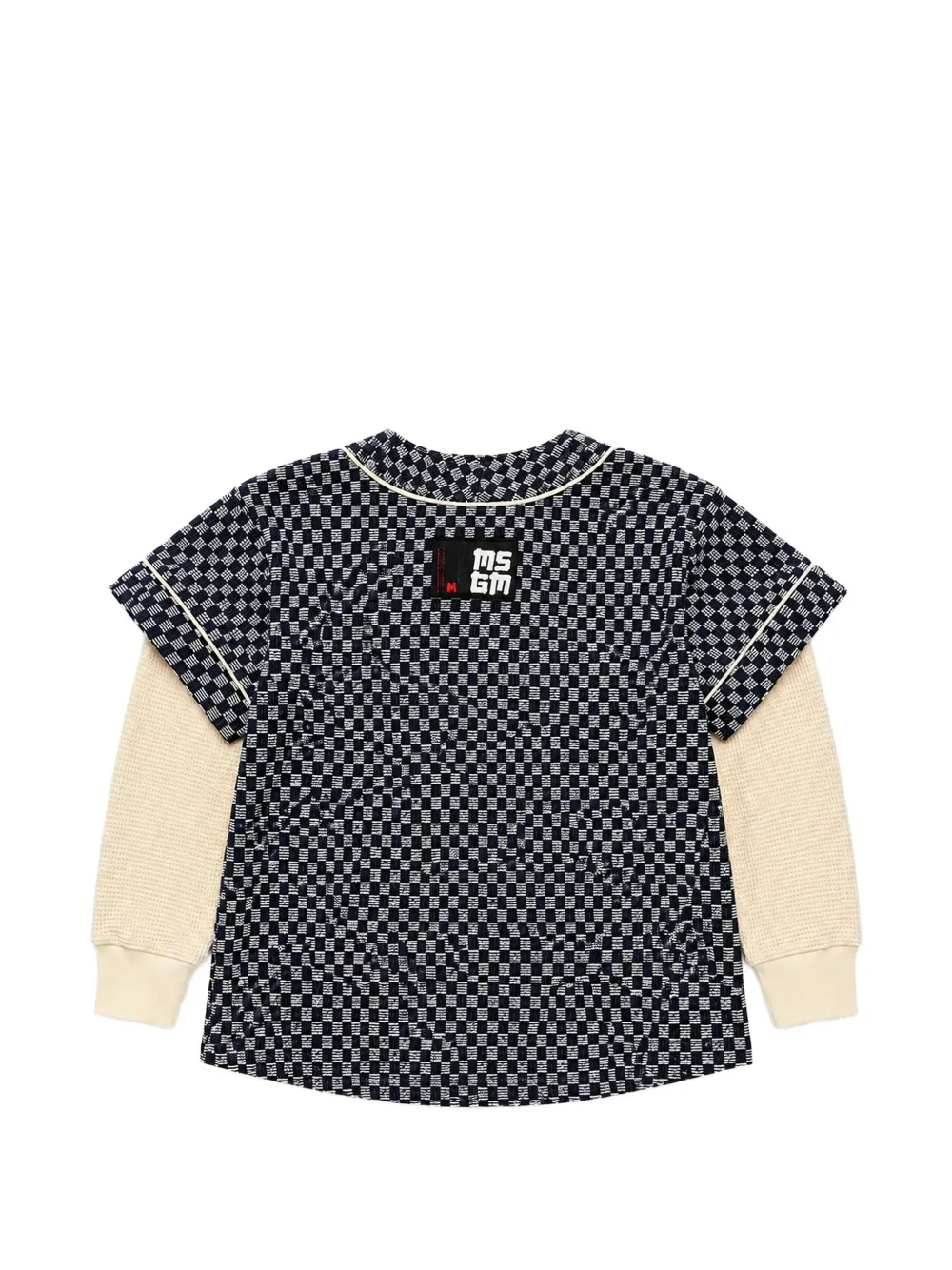 MSGM Kids Geruite blouse Blauw