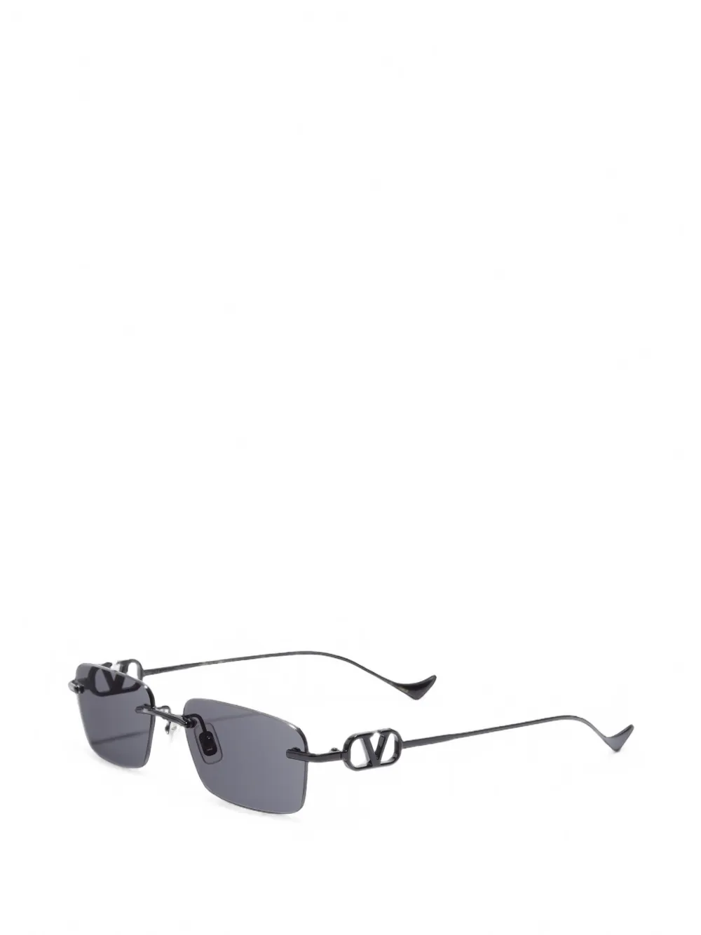 VALENTINO GARAVANI EYEWEAR VLogo zonnebril met randloos montuur Zwart