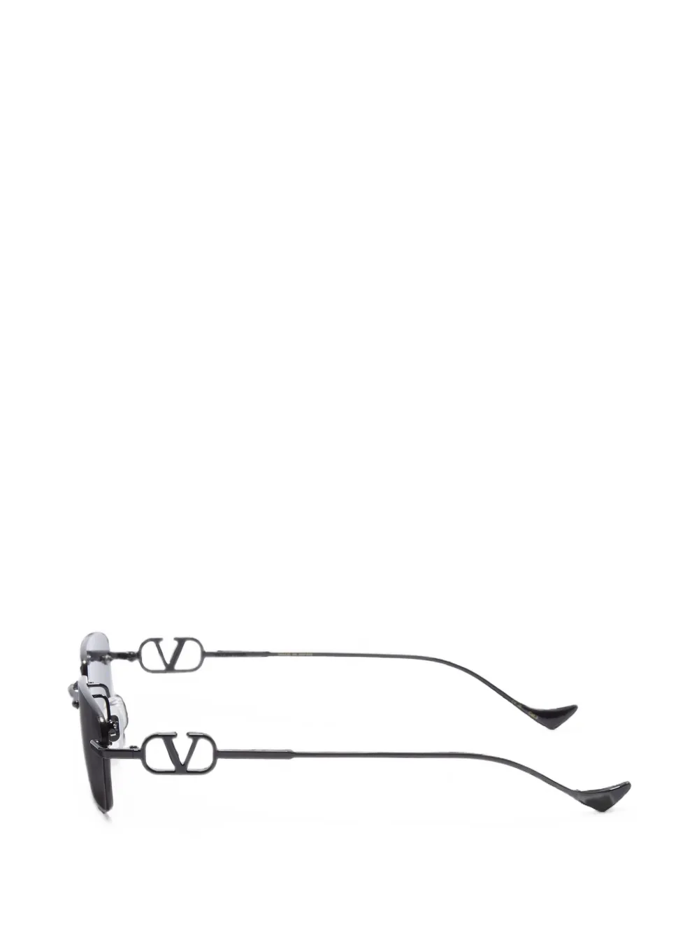 VALENTINO GARAVANI EYEWEAR VLogo zonnebril met randloos montuur Zwart